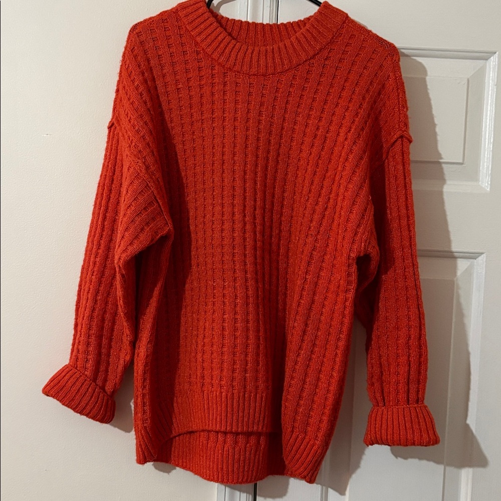 SO Vibrant Orange Knit Sweater - Picture 2 of 9